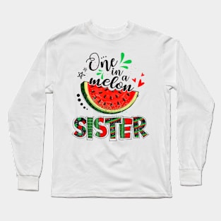 One In A Melon Sister Watermelon Family Matching Summer Long Sleeve T-Shirt